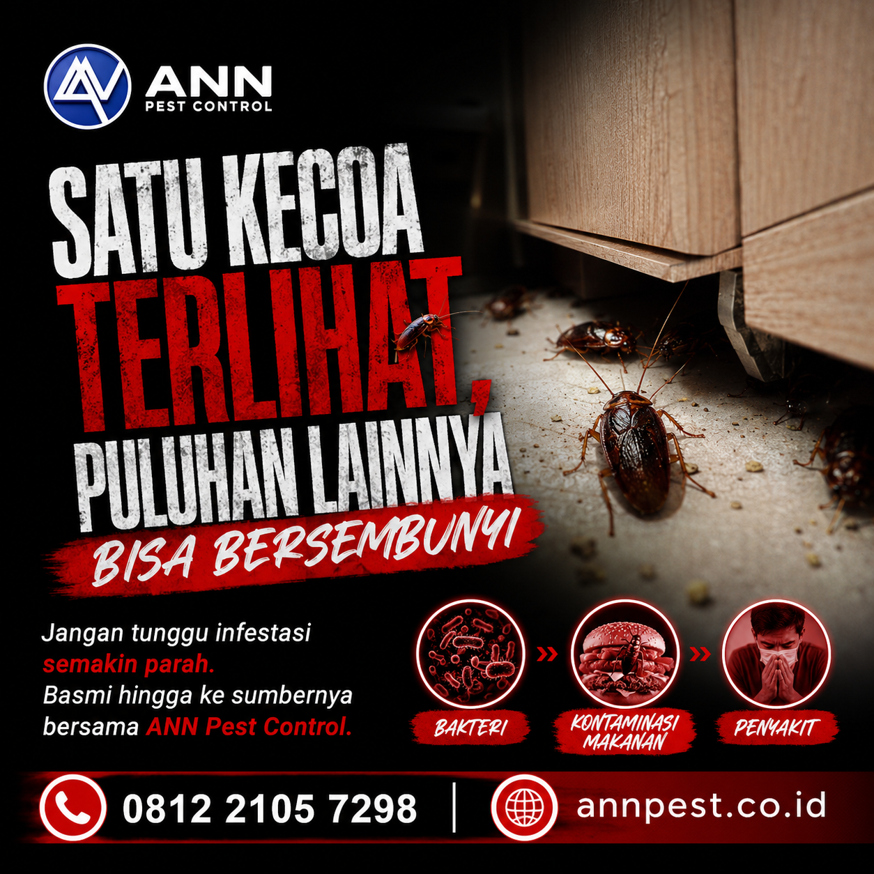 Jasa Pembasmi Kecoa Terdekat: Penanganan Spesialis dari ANN Pest Control
